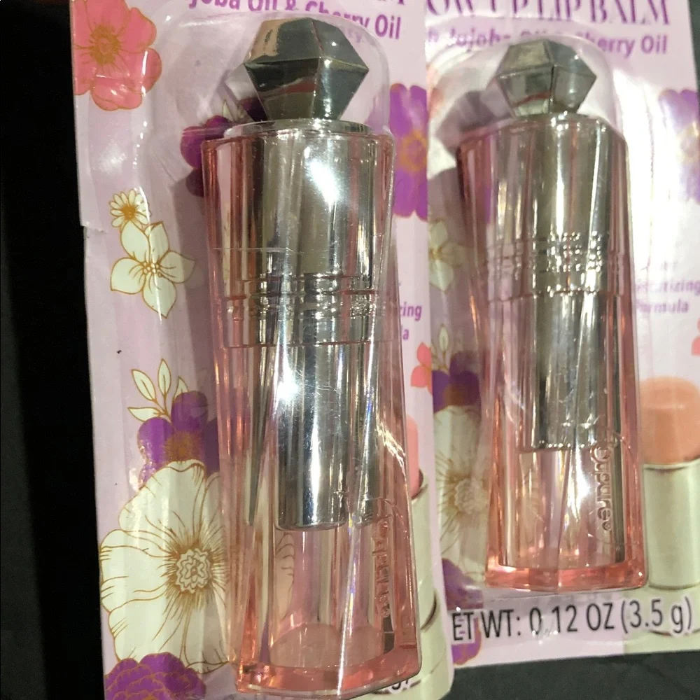 2pack sheer pink Jojoba oil and cherry oil Glow up lip balms brand‎ new